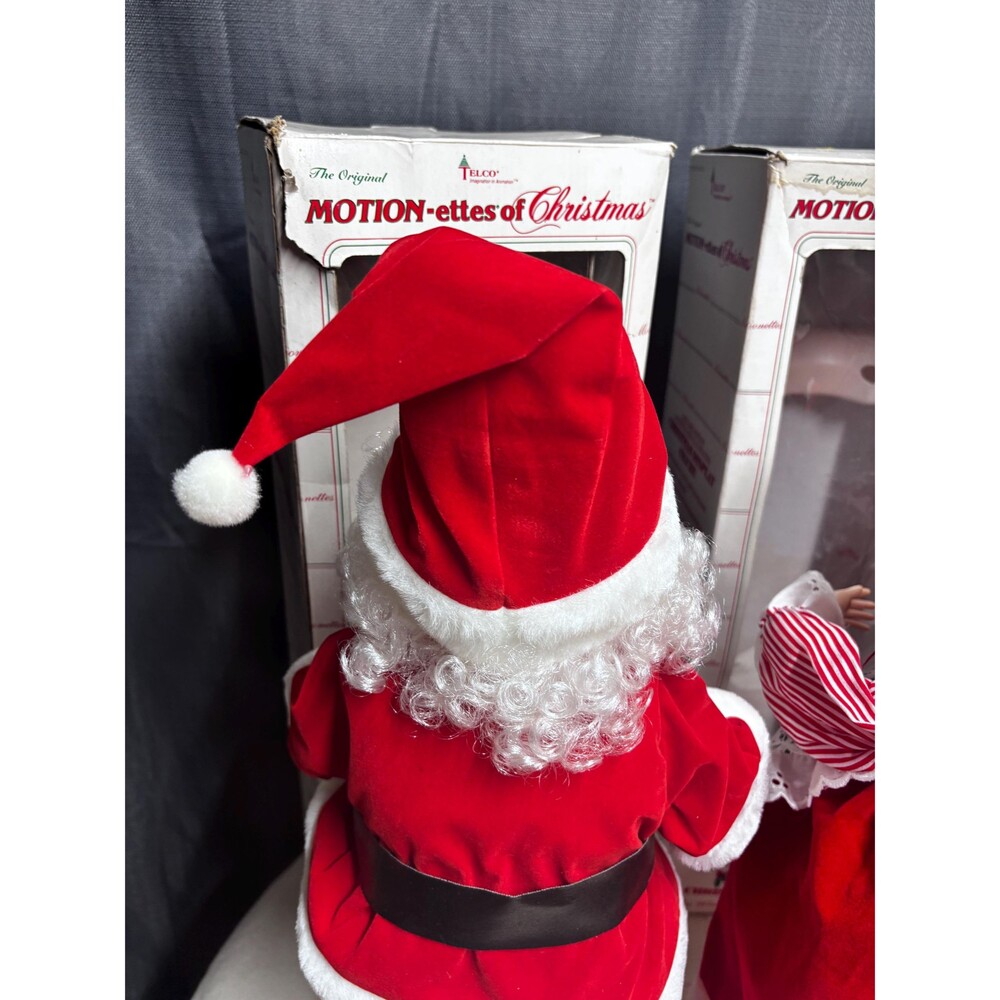 Vintage Telco Motionettes Santa and Mrs Claus Animated Lighted Figures Boxes - Picture 15 of 16